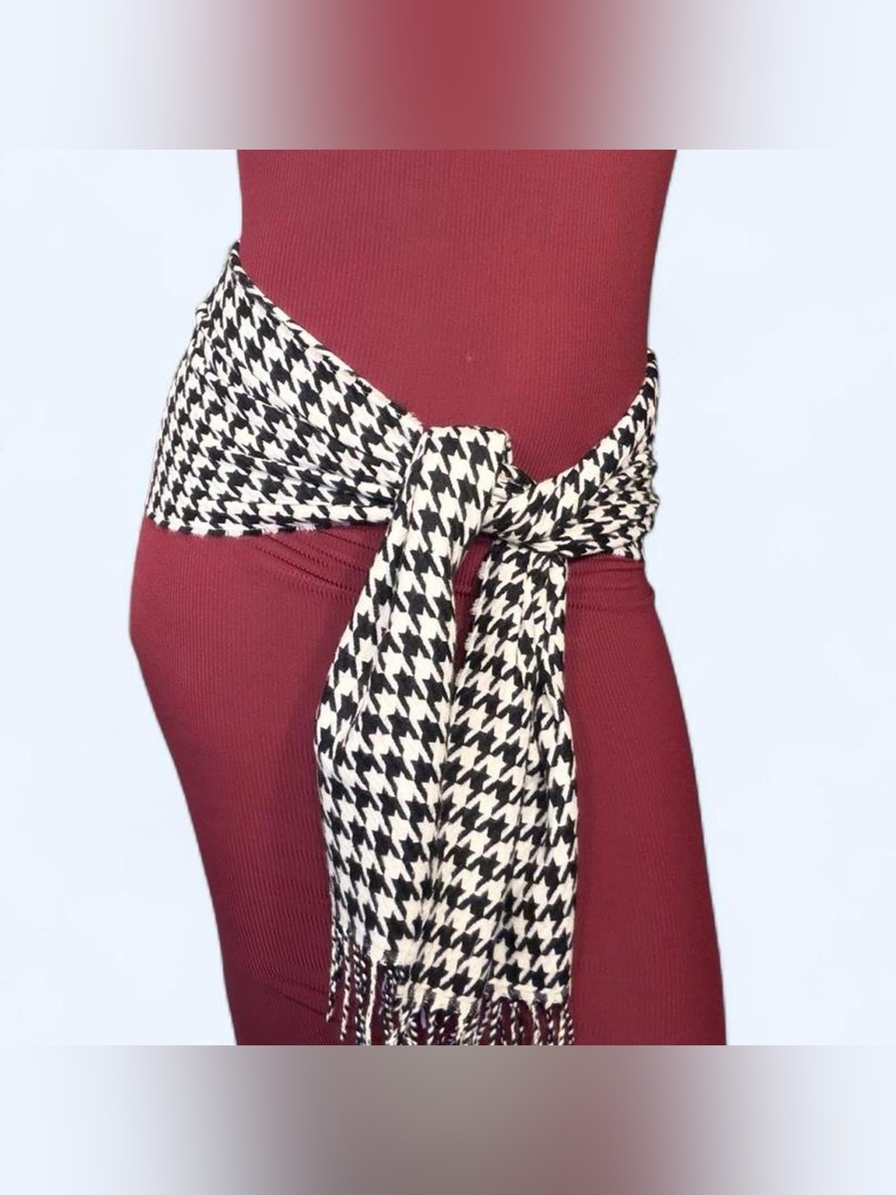 Emo Houndstooth Plaid Scarf Belt!